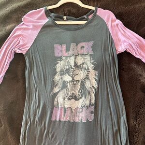 Spell Black and Pink Kids Long Sleeve Shirt